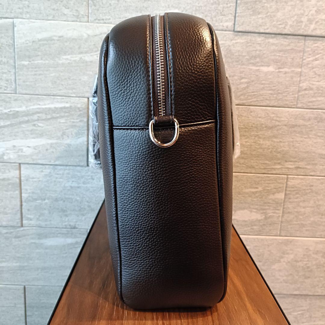 OKACHI ブリーフケース ビジネスバッグ 牛床革 ダークブラウン 未使用