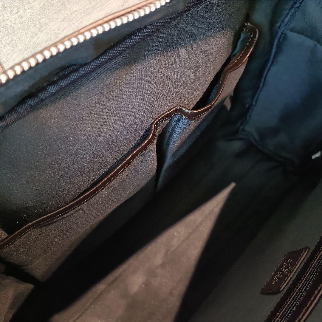 OKACHI ブリーフケース ビジネスバッグ 牛床革 ダークブラウン 未使用