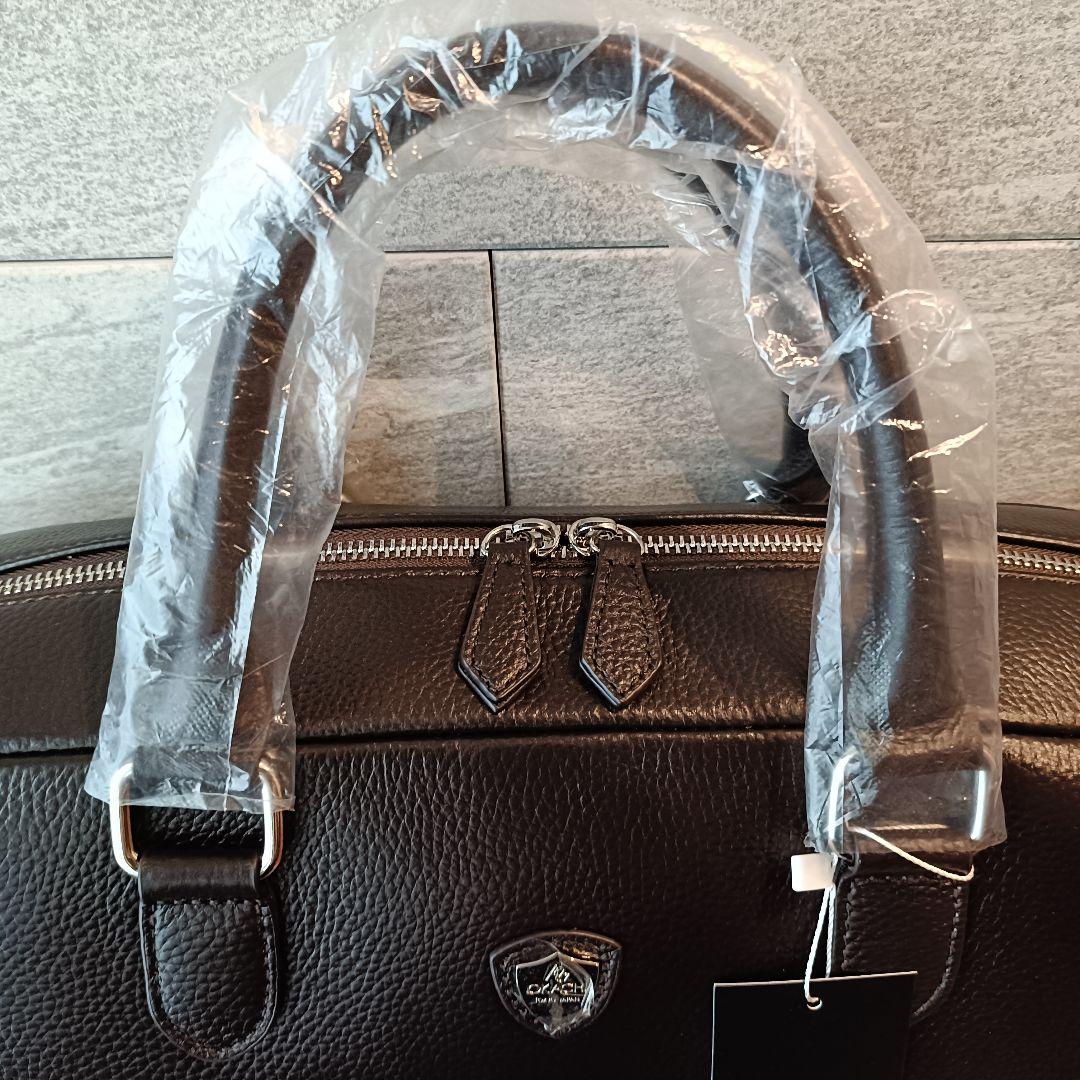 OKACHI ブリーフケース ビジネスバッグ 牛床革 ダークブラウン 未使用