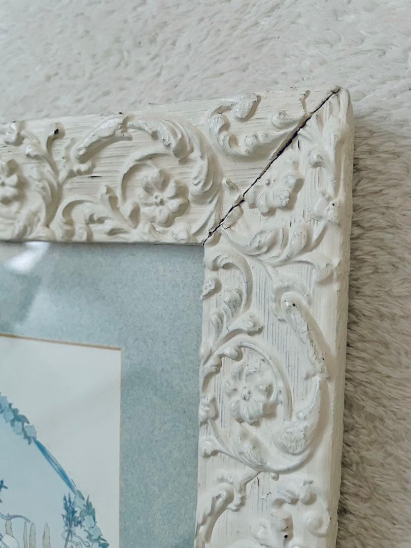 ウィルビーク ル　メール　絵本挿絵の額装品　アンティーク　初版　シャビーシック