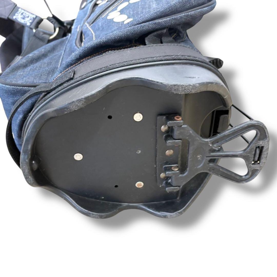 早い物勝ち！エヴィス デニム キャディバッグ　芝生くん　ゴルフ　スタンド付き