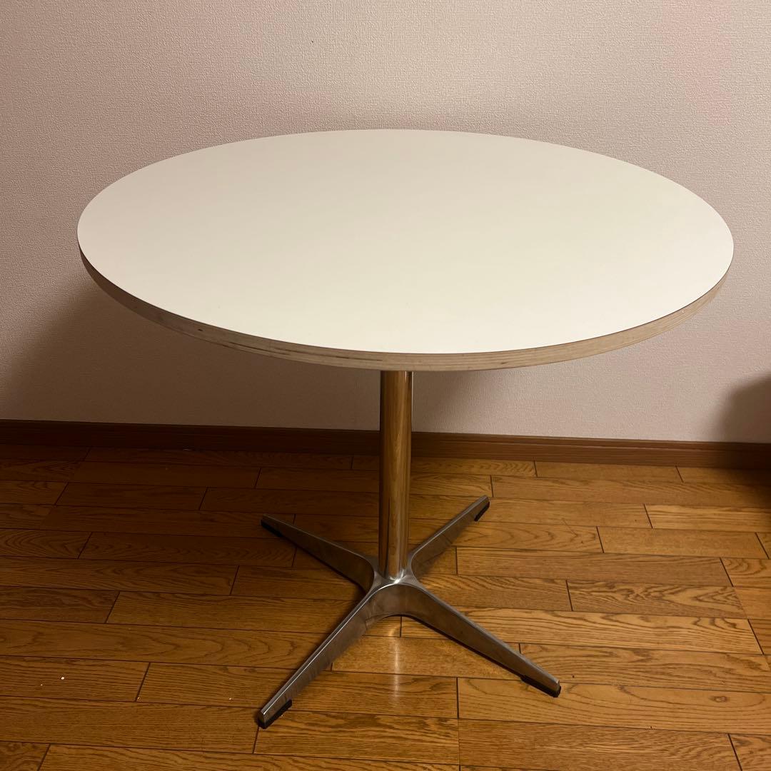 O'gre オグレ 円形テーブル 韓国インテリア 80cm ホワイト　丸テーブル