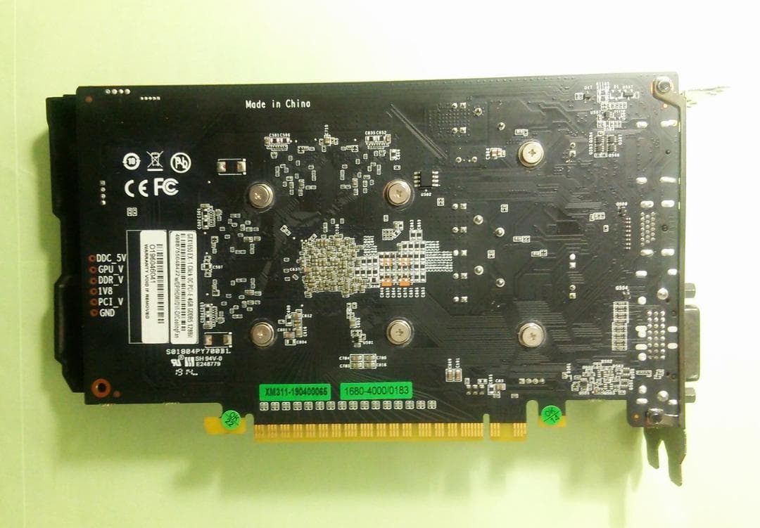 NVIDIA GeForce GTX 1650 4GB 動作確認済み