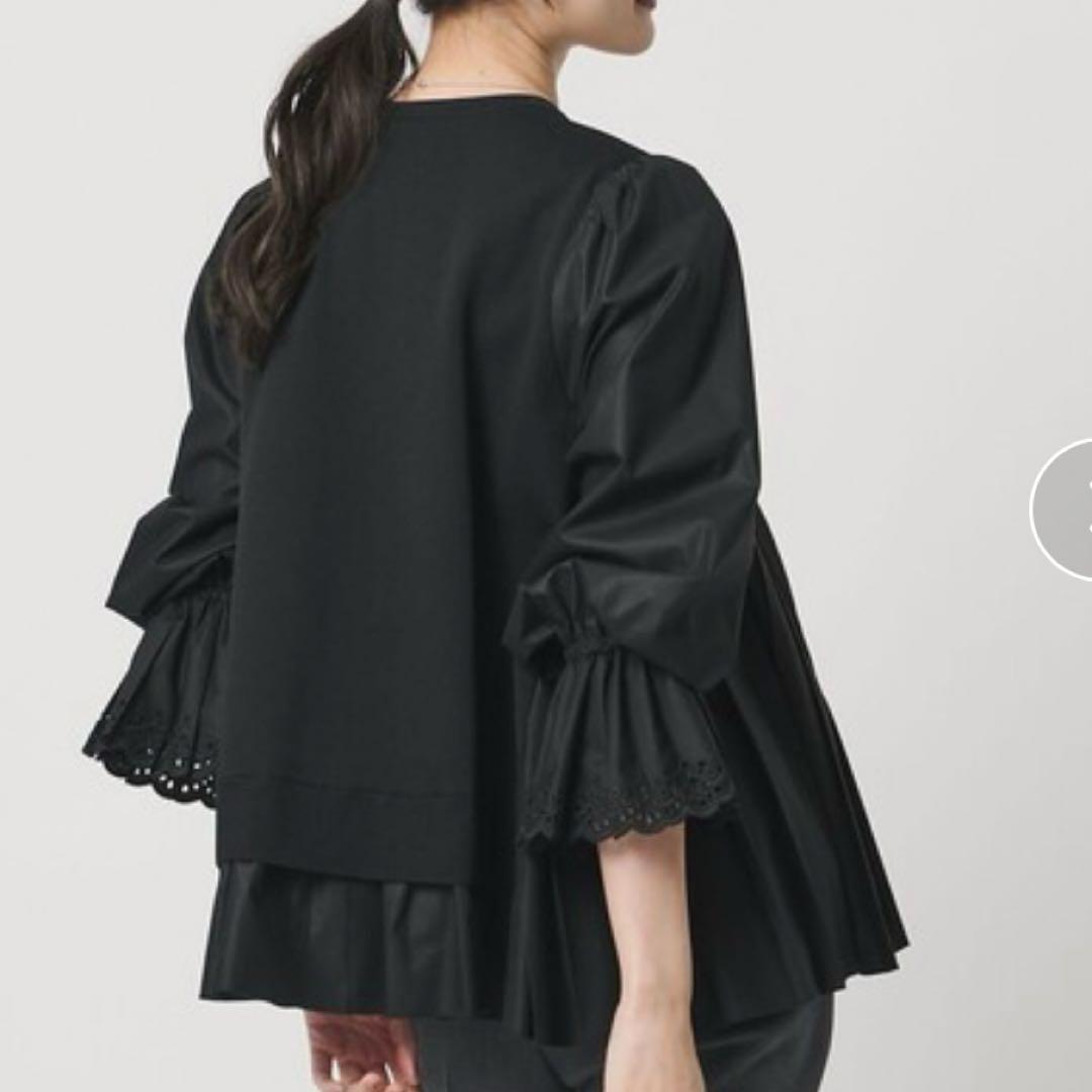 UNITED ARROWS プリーツ コンビ ニット ブラウス