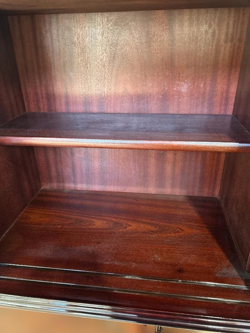 アンティーク　御影 ガラス扉付き　キャビネット・ショーケース