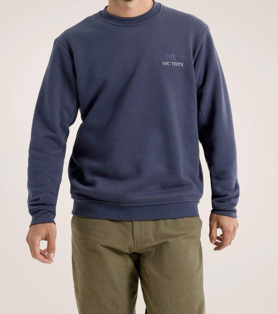 【新品未使用】Small Emblem Fleece Crew M ネイビー