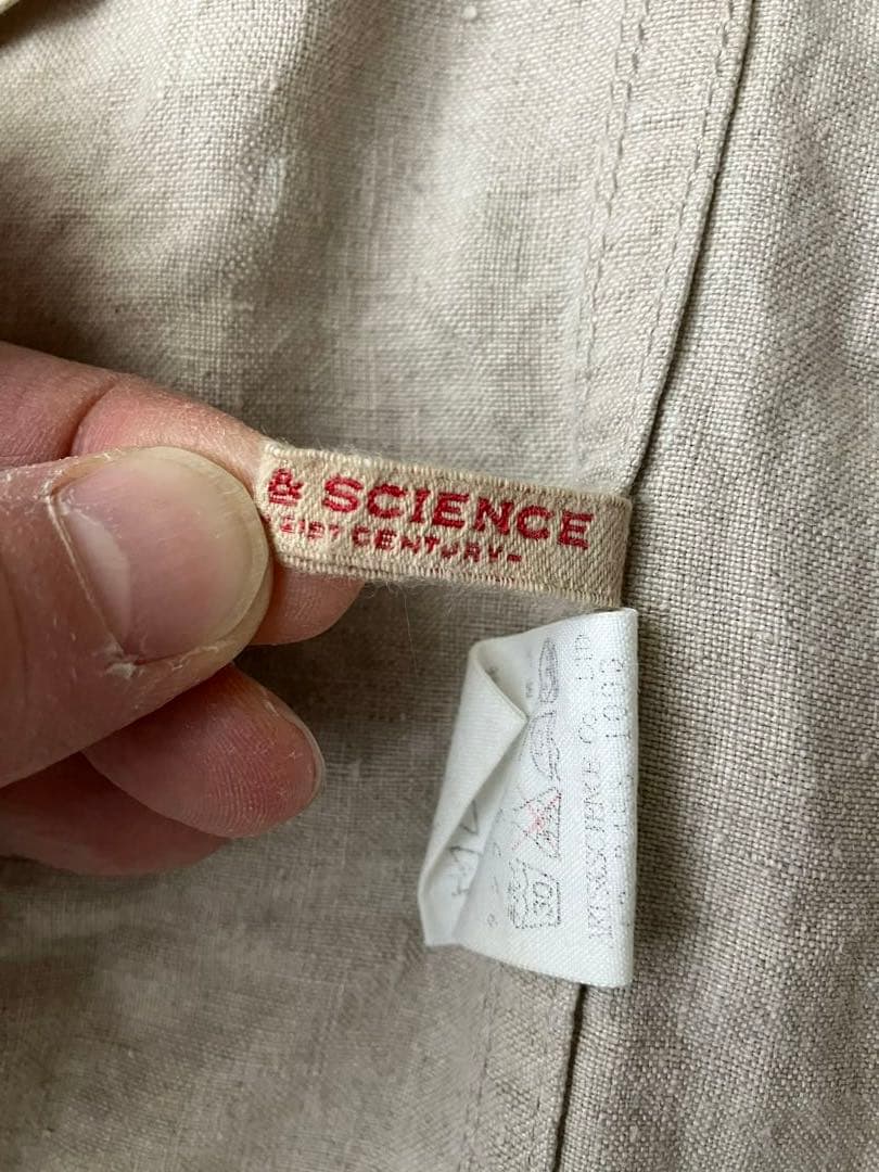 ARTS&SCIENCE アーツ&サイエンス エプロン ベージュ 生成り 9
