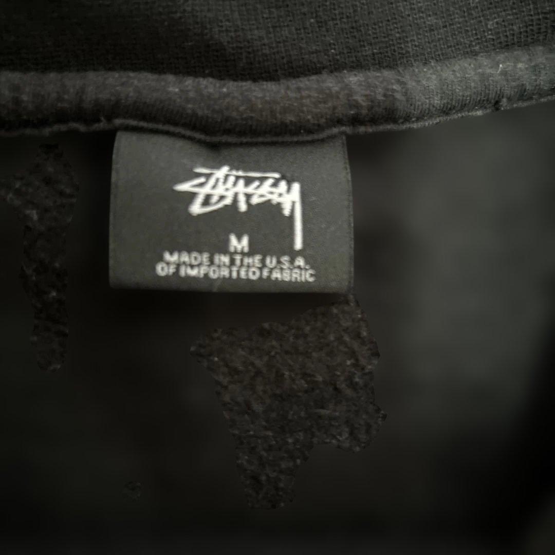 STÜSSY ブラック 裏起毛スウェット M