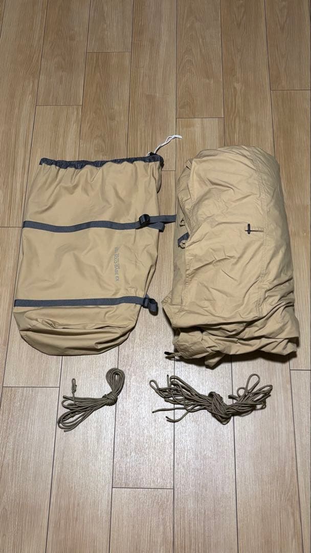 バンドックソロベースex サンドベージュ 2又ポール　軍幕ポール　セット