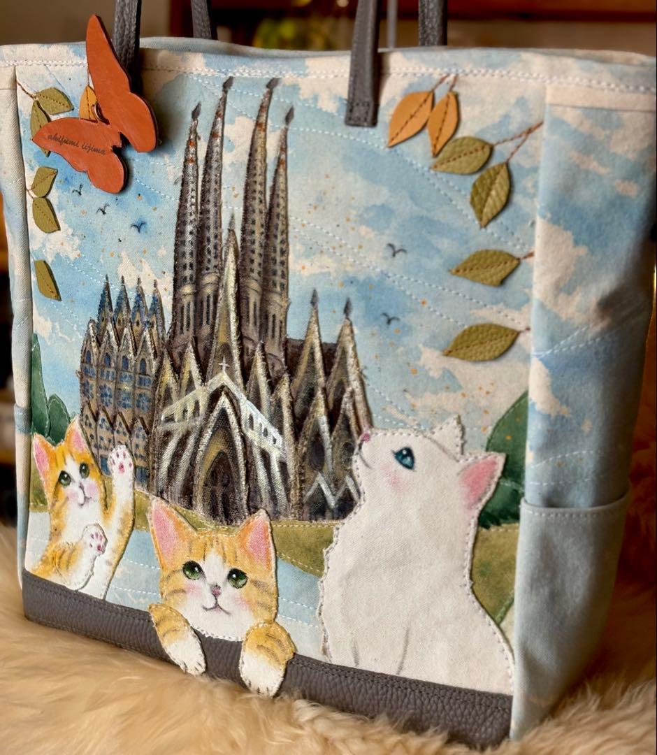 かおり様オーダー　\"サグラダ・ファミリアとニャンズ\"