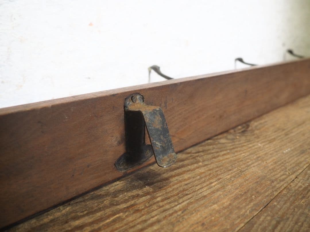 1175 ①アンティーク　ウォールフック　壁掛け　帽子掛け　金具　古道具レトロ