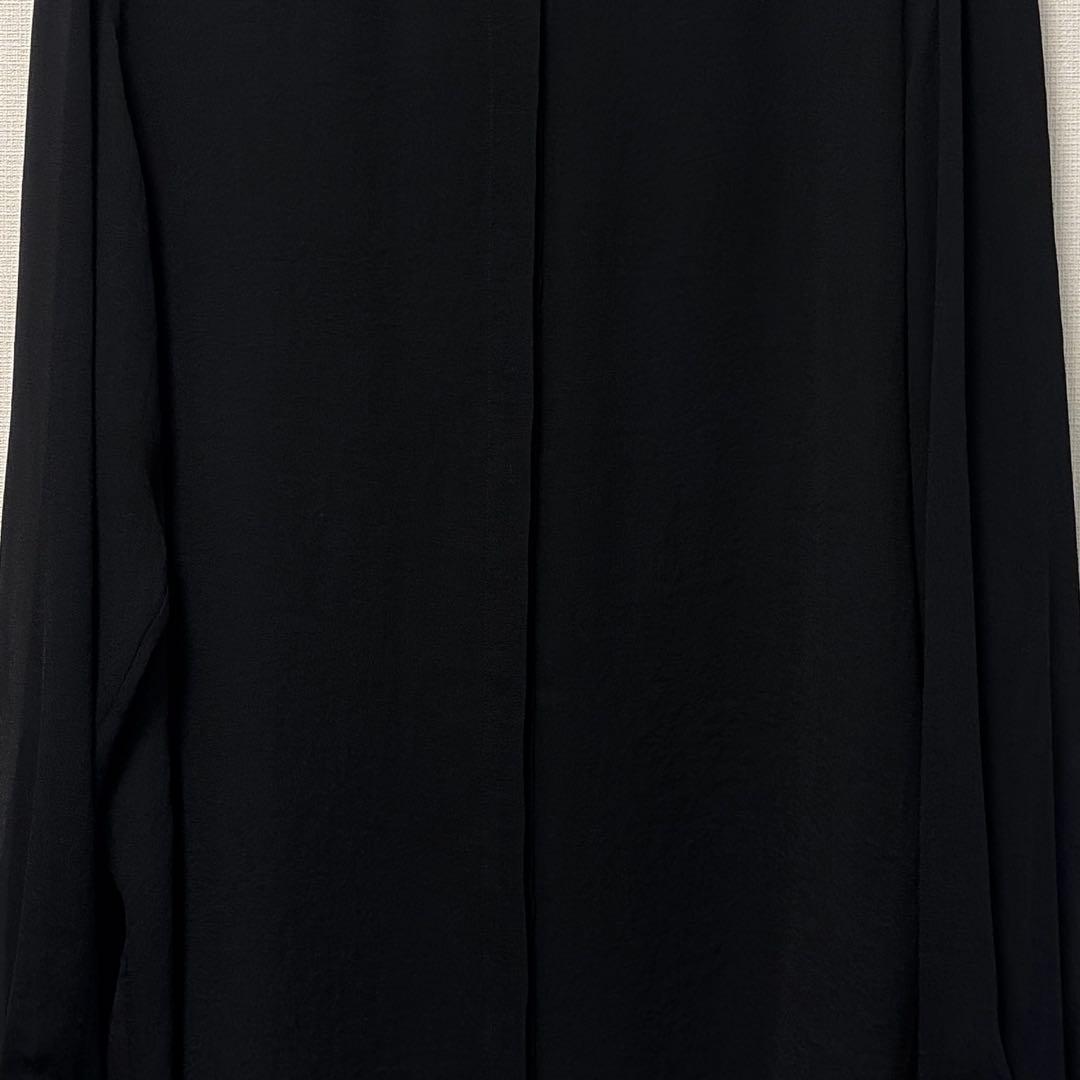 美品 muse de deuxieme classe トリアセシフォンシャツ 黒
