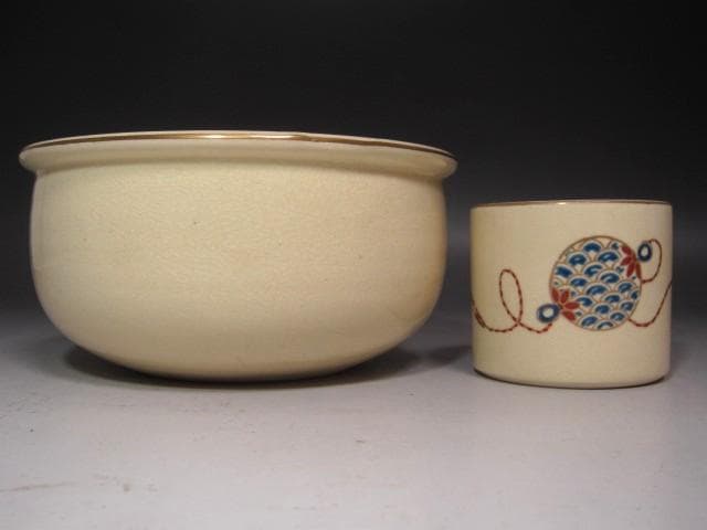 ☆　加藤善昌　仁清写久寿玉　皆具　堀内流　十二代　兼中斎(宗完)の花押☆y632