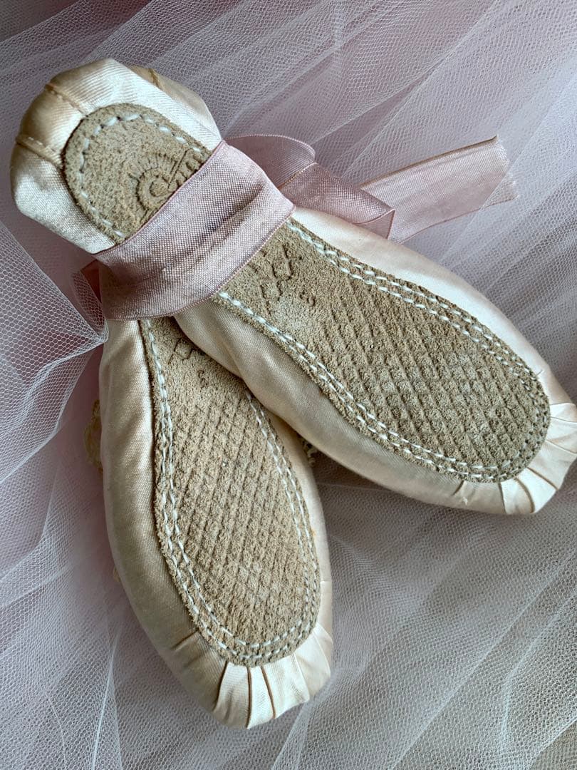 ドイツビンテージトゥシューズ※フランスアンティークシルクリボンロココ＆チュチュ