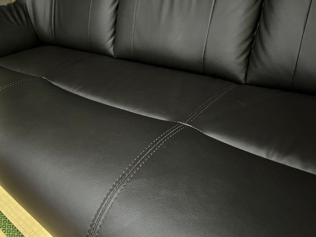 ニトリ Nシールド コウテイ3 3人掛けソファ ダークブラウン ブラック