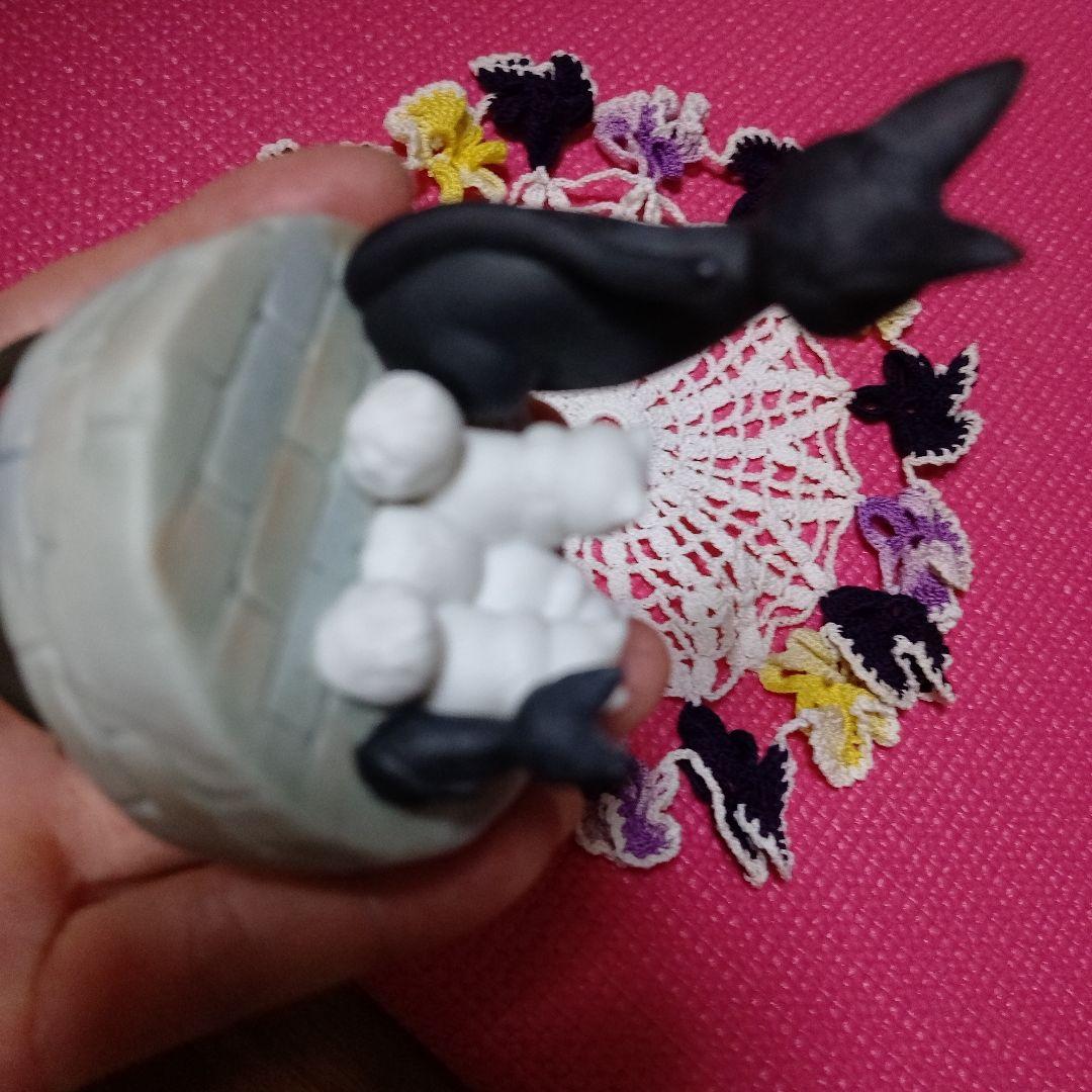 レア❥（美品）ジブリ 魔女の宅急便 オルゴール ジジと子猫達❦ レトロ❦タオル❦