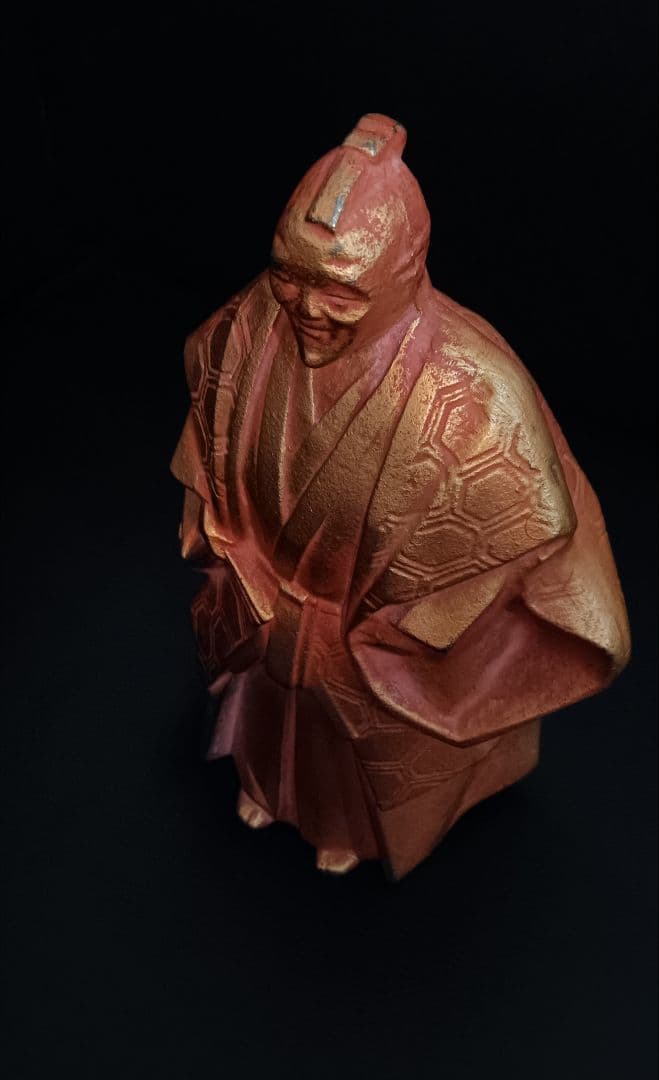 【超希少・署名入り】 sotaro saegusa 作 人物像 銅像風置物 ペア