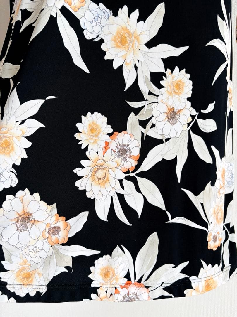 ★未使用級★タグ付★2024/LEONARD ★インポートワンピース　42 黒