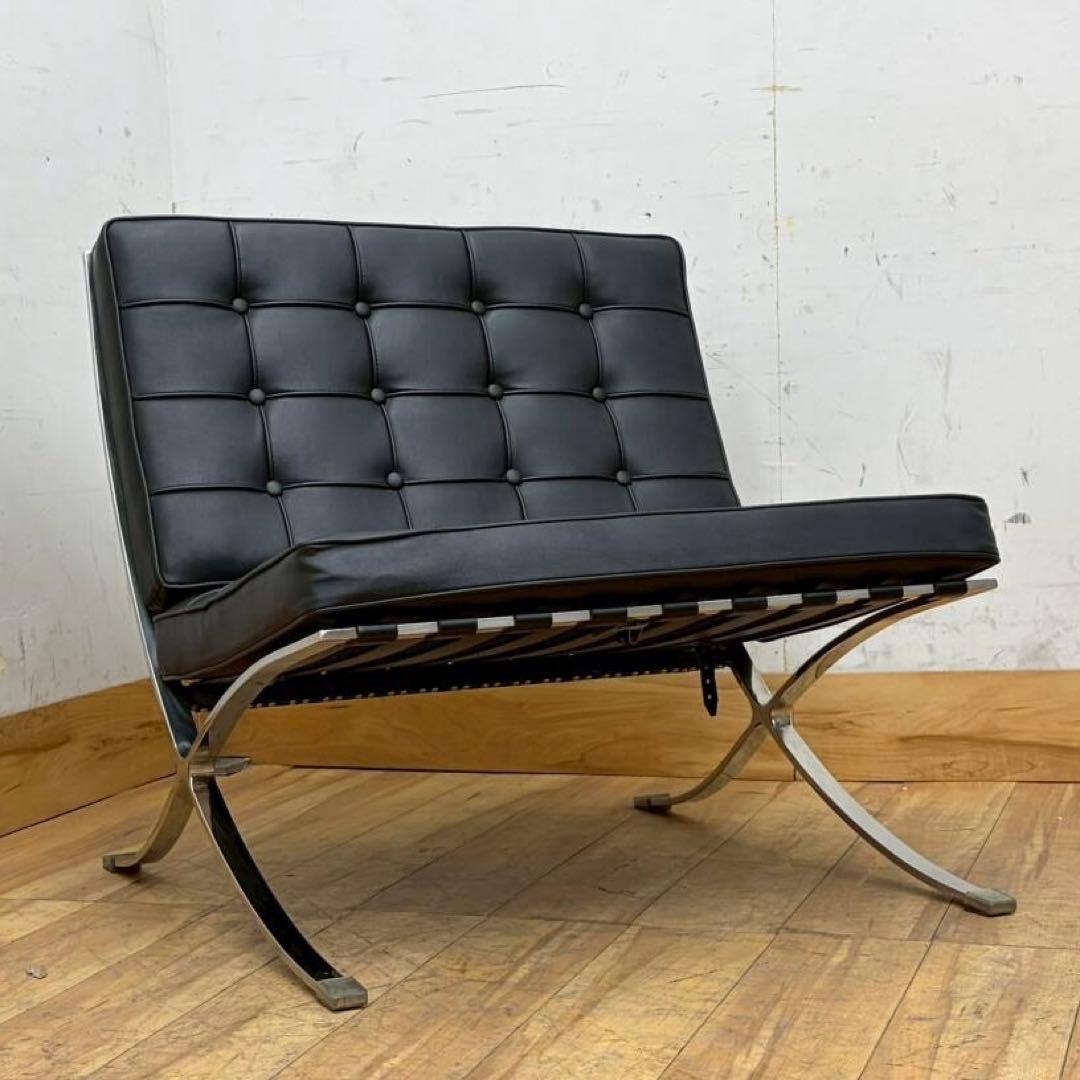 美品Barcelona Chairバルセロナチェアリプロダクト品　1人掛けソファ