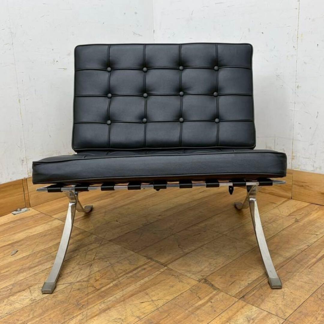 美品Barcelona Chairバルセロナチェアリプロダクト品　1人掛けソファ
