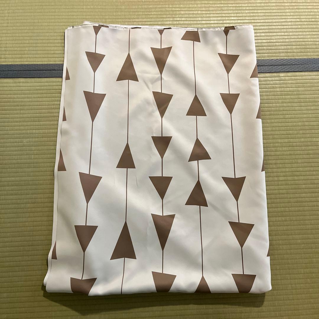 北欧デザイン カーテン 柄あり 1枚 プリーツ部分北欧タイプ