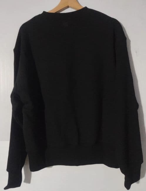 Ami Paris 黒 ハート クルーネックトレーナー L