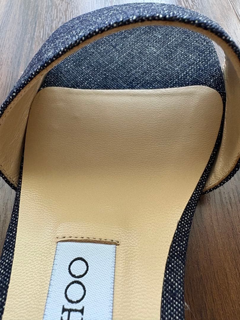 【h111e】 極美品✨ジミーチュウ ミュール36.5 デニム