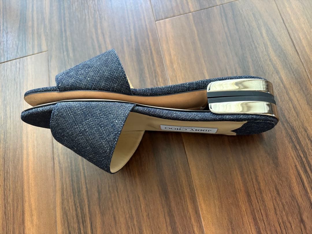 【h111e】 極美品✨ジミーチュウ ミュール36.5 デニム