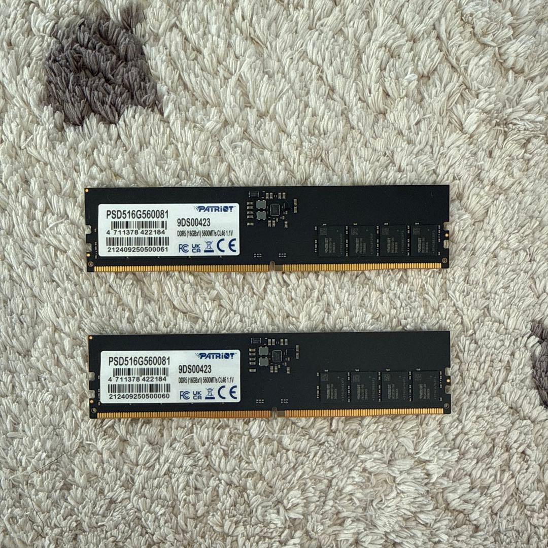 PATRIOT DDR5 32GB (16GB/2枚) メモリ