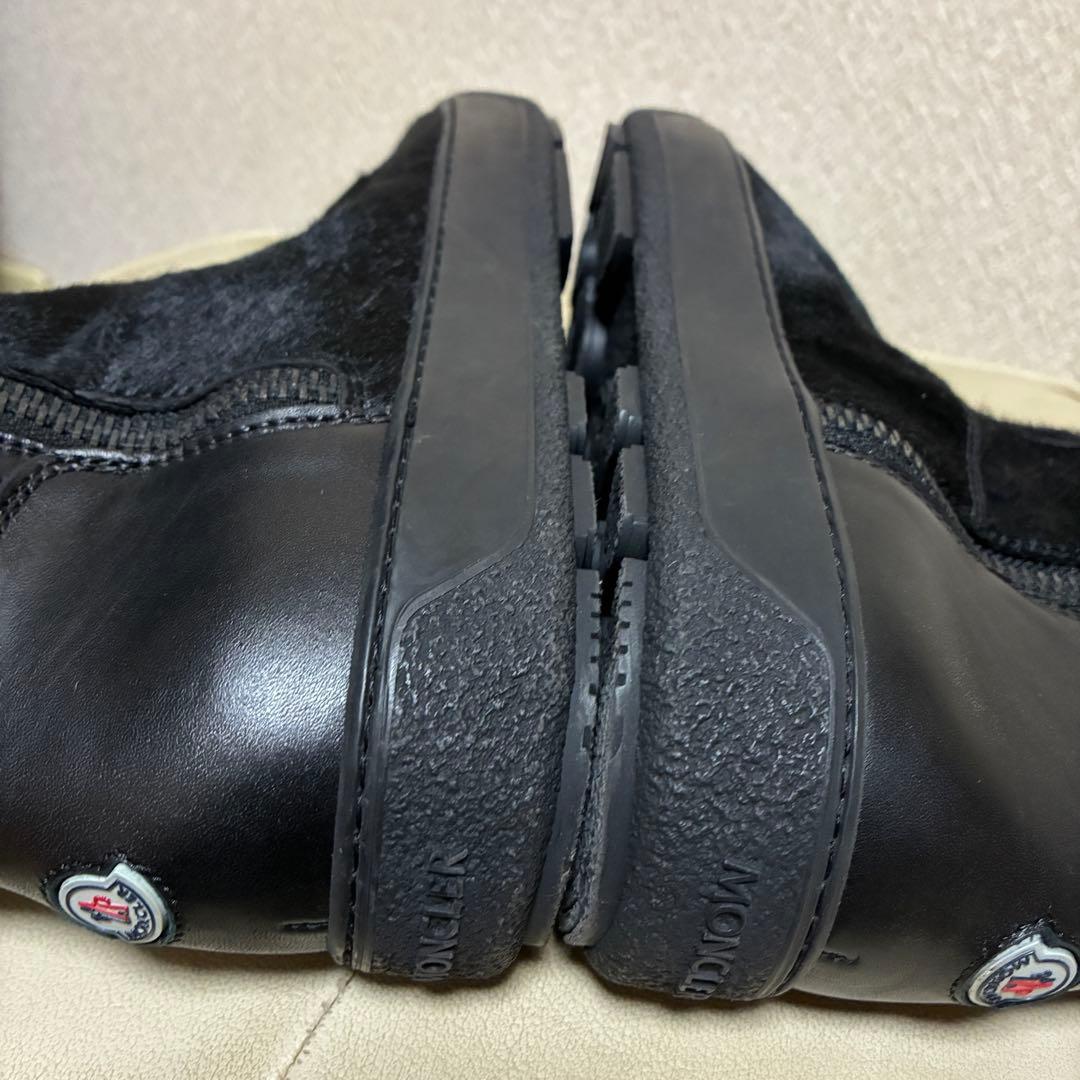 MONCLER ハラコレザーブーツ サイドジップ