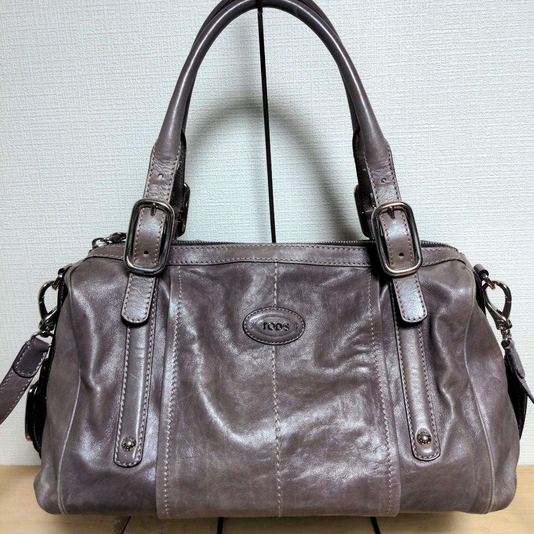 ci28. TOD'S 2way ショルダーバッグ 牛革