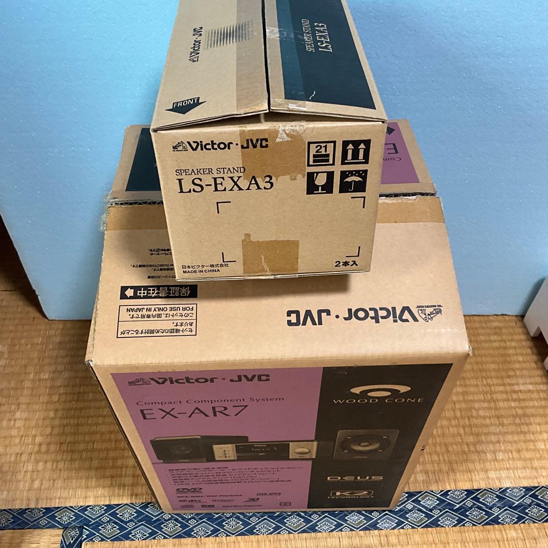 Victor ウッドコーンコンポEX-AR7 スピーカースタンドセットEX-A3