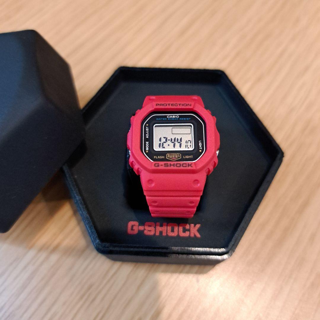カシオ　リングウォッチ　G-SHOCK DWN-5600-4JR レッド