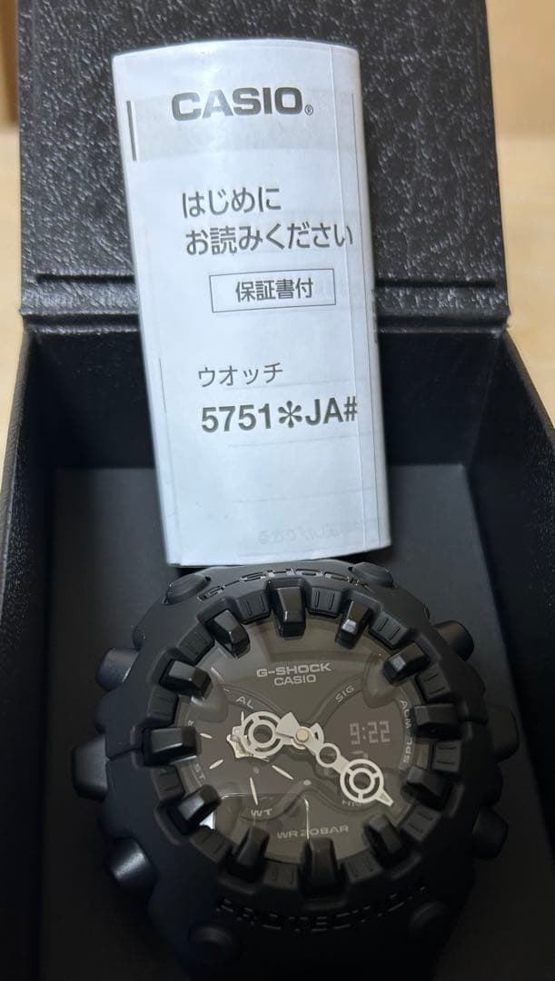 新品未使用 G-SHOCK GA-V01-1AJF ブラック 箱 保証書
