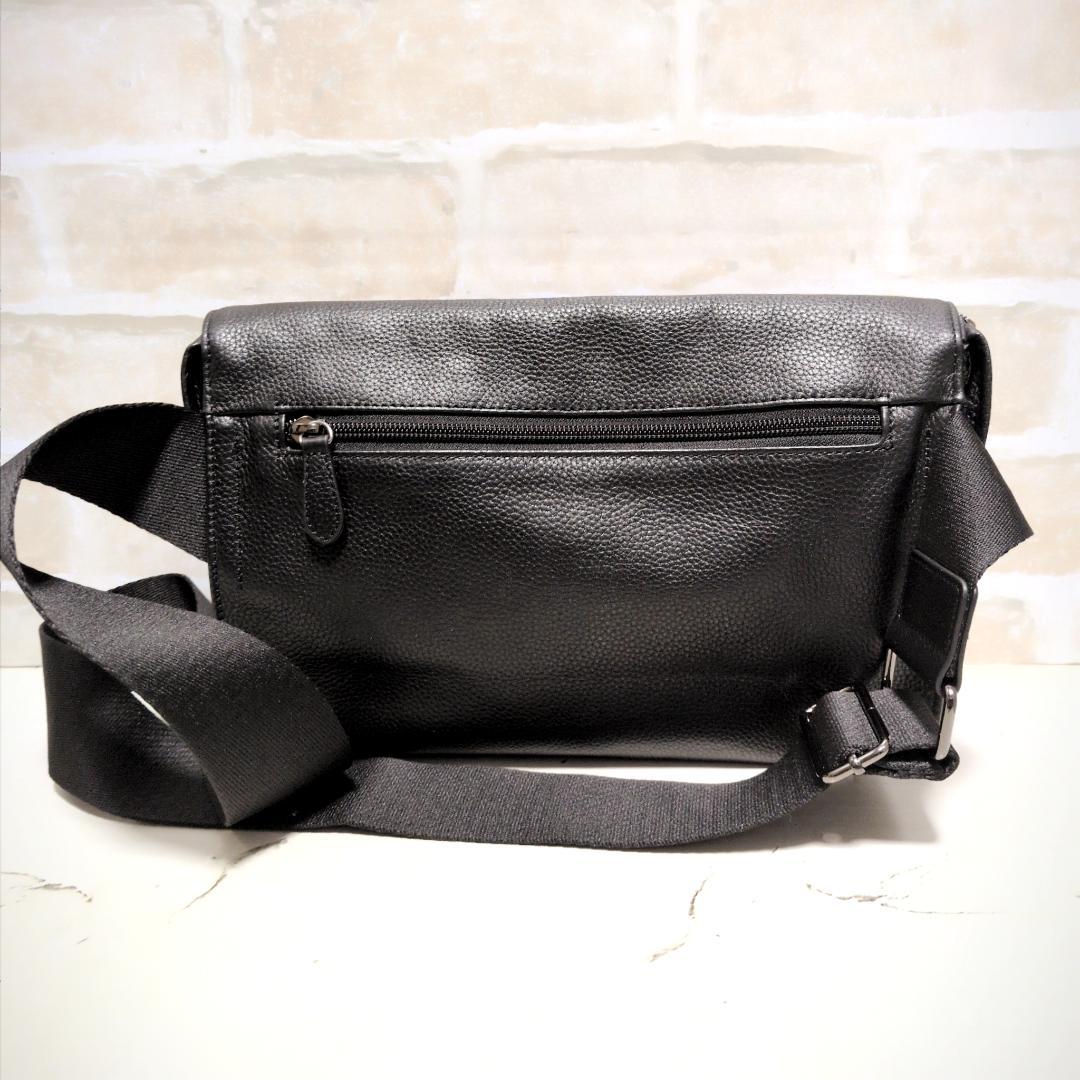 ★【イア パピヨネ】ワイドテープ ダルメシアン柄 ボディバッグ ブラック 美品