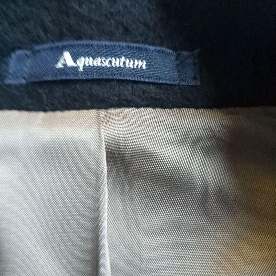 アンゴラ50%　Lサイズ アクアスキュータムロンドンPコート黒　日本製