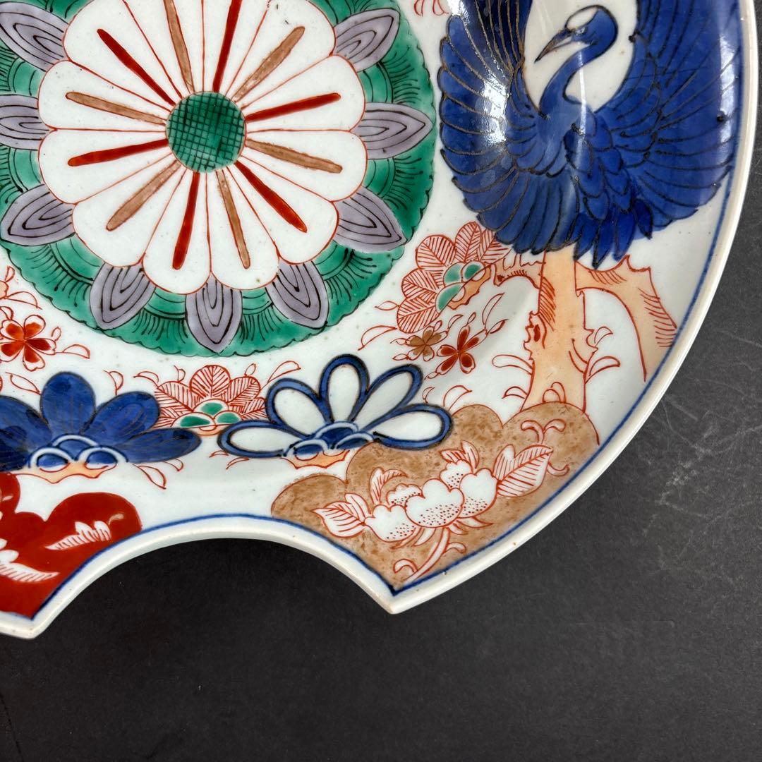 111 セール　扇　色絵　金彩　皿　鶴　桜　伊万里　有田　九谷　鍋島