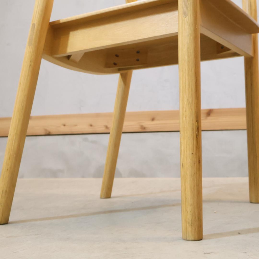 MUJI 無印良品 リアルファニチャー オーク材 ダイニングアームチェア 2脚