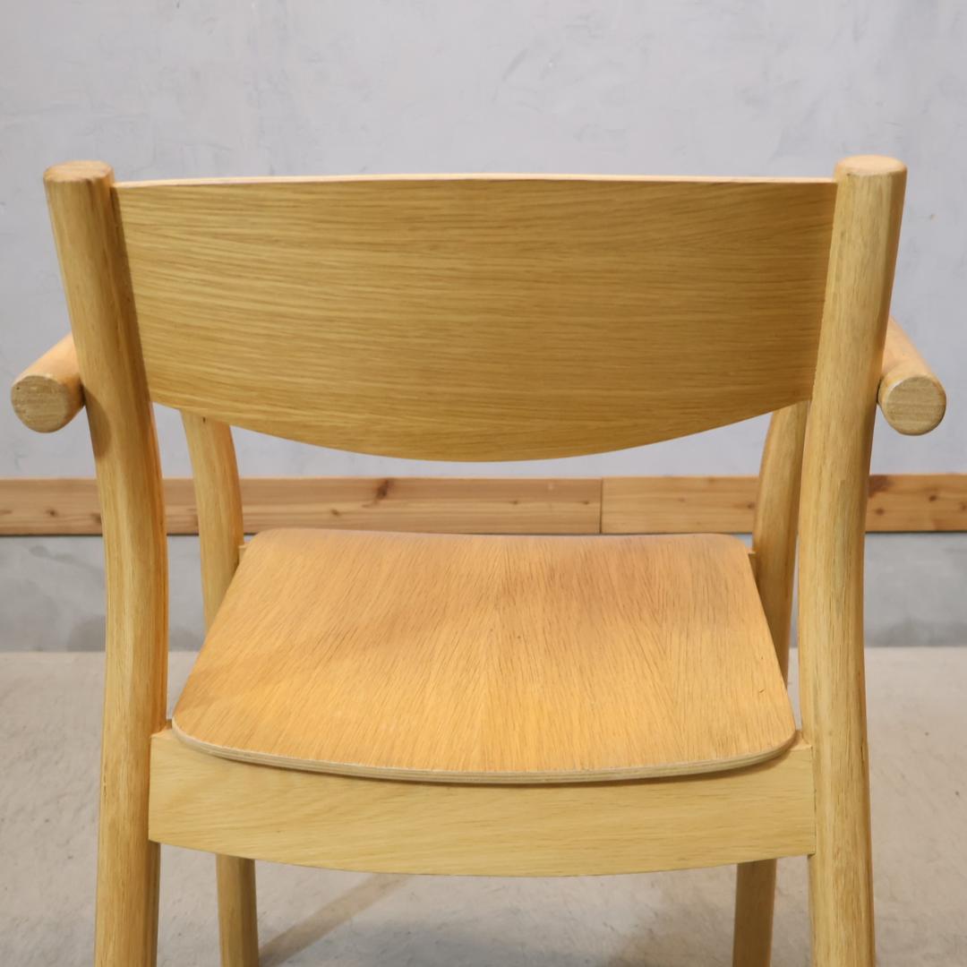 MUJI 無印良品 リアルファニチャー オーク材 ダイニングアームチェア 2脚