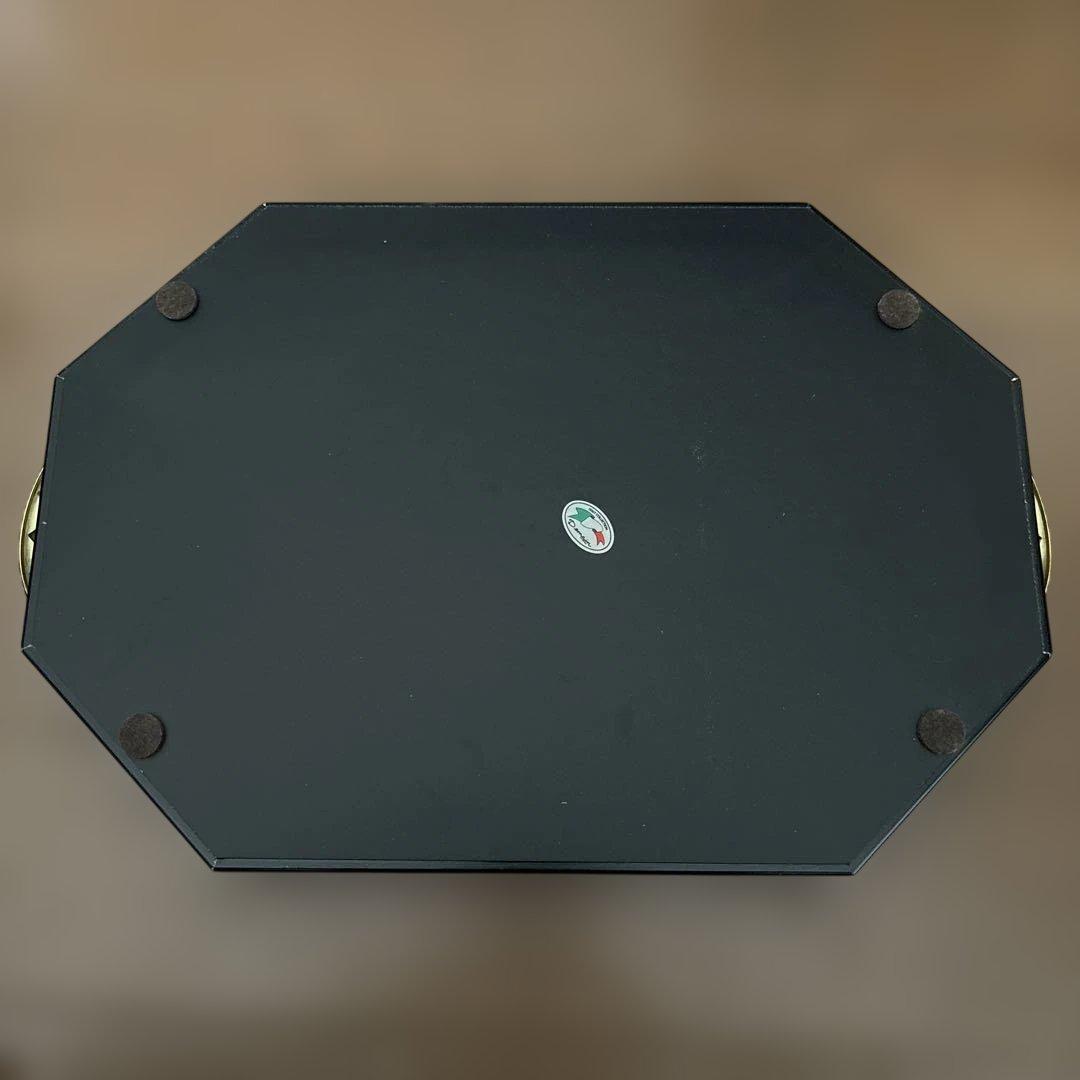 アンティーク　ヴィンテージ　Demain ドマン　イタリア　トレイ 花柄刺繍