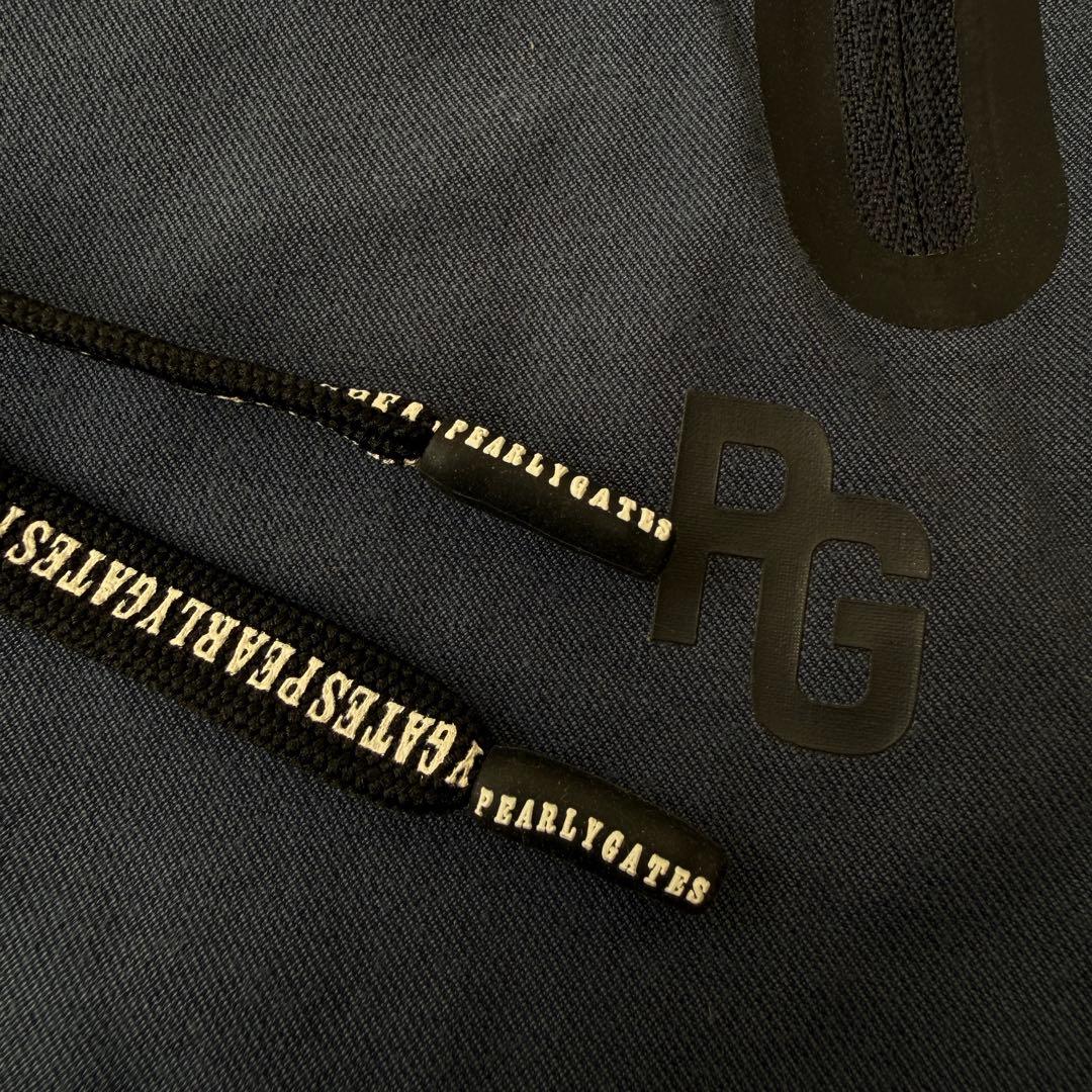 パーリーゲイツ　ジョガーパンツ　黒　ネイビーM〜L相当　バイカラー　コットン素材