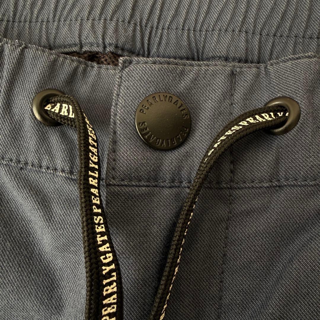 パーリーゲイツ　ジョガーパンツ　黒　ネイビーM〜L相当　バイカラー　コットン素材