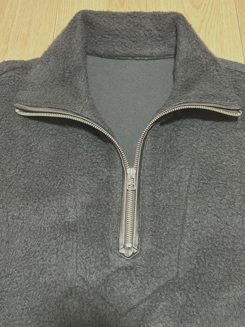 ほぼ新品　ヤクコフリース ハーフZIPフルオーバー ブラック M