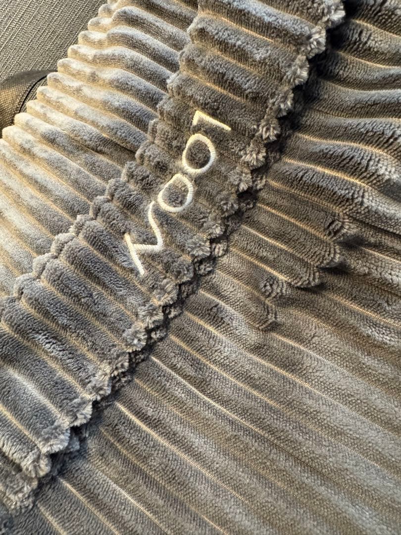 LOOSY コーデュロイ ビーズソファ　ダークグレー