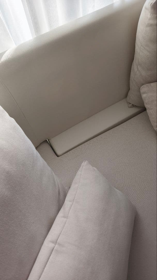 MTY​【美品/2024年4月購入】ニトリ 2人掛け布張りソファ