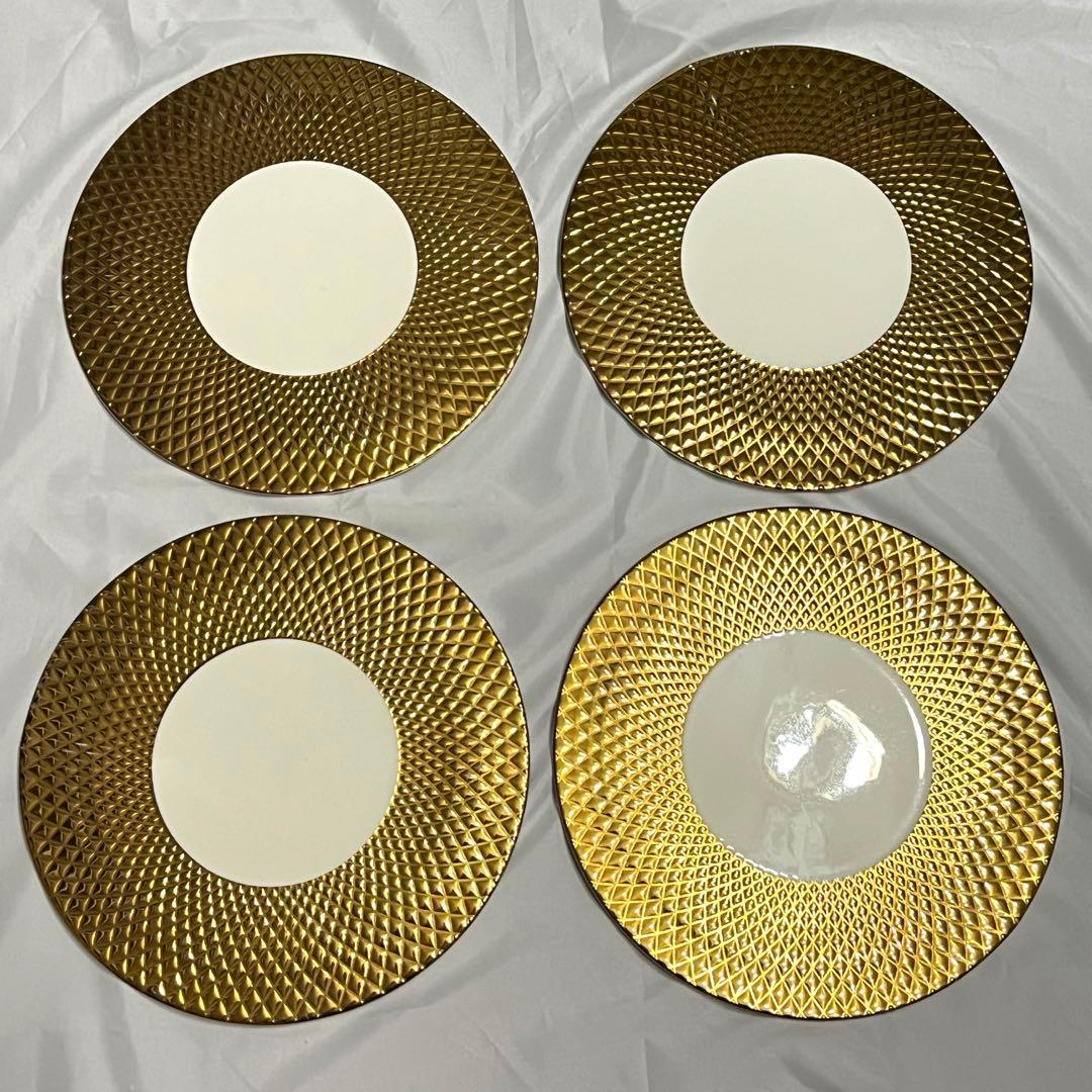 お皿 ルザーン コルレオニス ゴールド ４枚セット プレート 食器