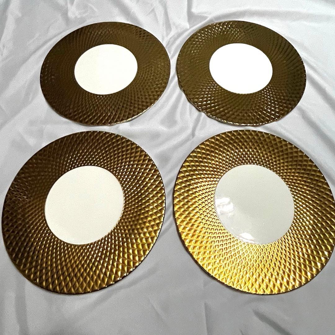 お皿 ルザーン コルレオニス ゴールド ４枚セット プレート 食器