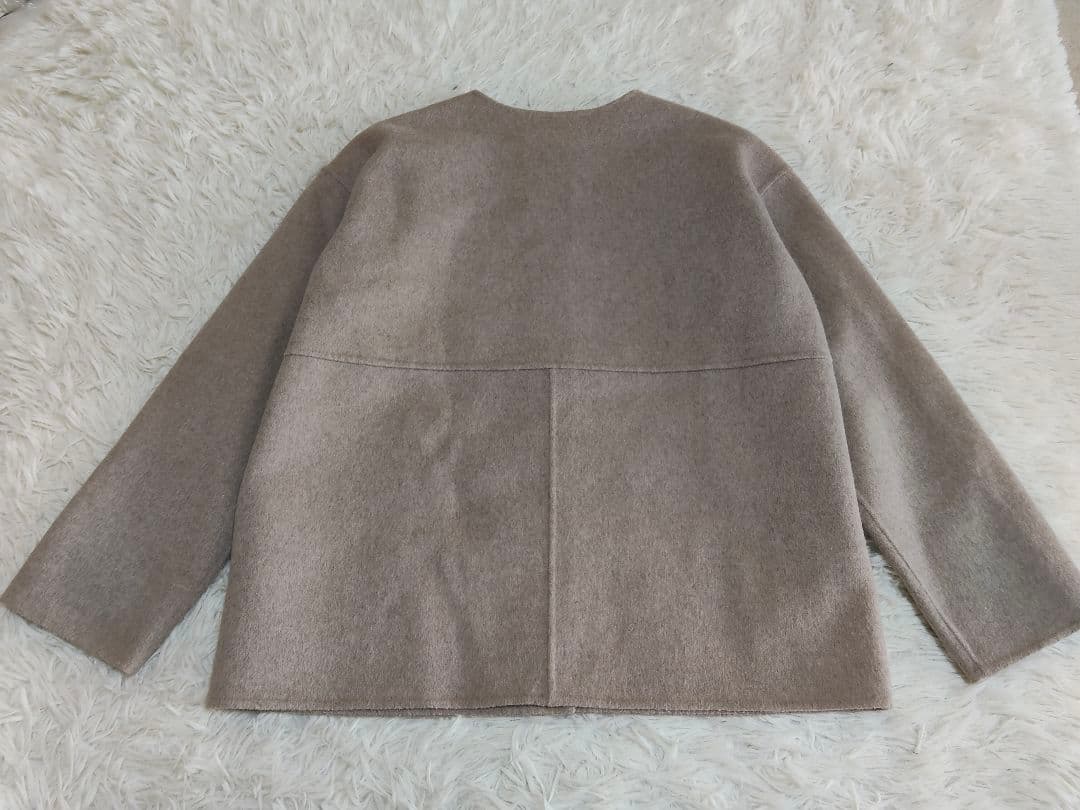 ★PA★インデヴィ　ハミルトンウールリバーノーカラーショートコート