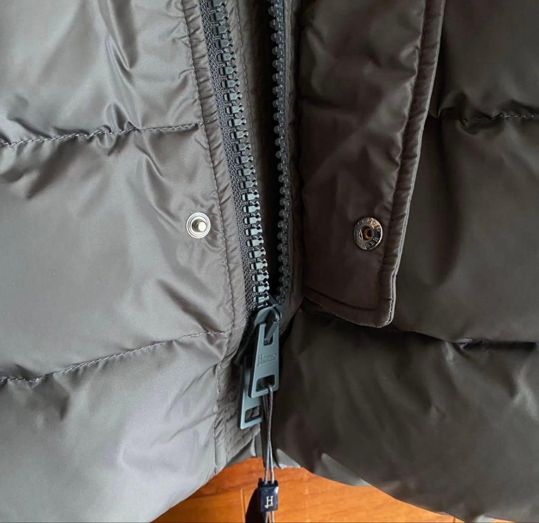 新品　未使用【HERNO】ヘルノ 4ポケット ダウンコート グレー サイズ52