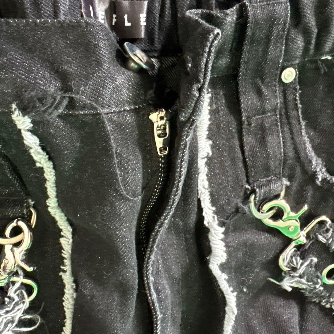 『REFLEM/レフレム』2WAY切替ワイドデニムカーゴパンツ サブカル 地雷系